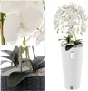 Orchidea artificiale a cascata Bouquet bianco in vaso Anteprima dell’immagine prodotto 2