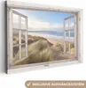 Leinwand Bilder 60x40 cm - Fensterblick - Meer - Dünen - Produktbild-Vorschau 1