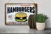 Blechschild Spruch 30x20cm Hamburger best in town 100% Beef Produktbild-Vorschau 5