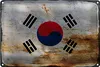 Blechschild Flagge Südkorea 40x30cm Flag South Korea Rost Produktbild-Vorschau 1