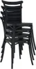 A stack of black chairs. Produktbild-Vorschau