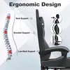 ROSEJANE Ergonomischer Gaming Stuhl mit Fußstütze und Produktbild-Vorschau 4