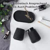 3-teiliges Badezimmer Set matt schwarz – Keramik Produktbild-Vorschau 6