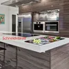 Herdabdeckplatte Glaskeramik 80x52 Mit Spruch Schwarz Produktbild-Vorschau 13