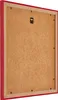 The back of a red picture frame with a brown backing board. Produktbild-Vorschau