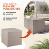 CASARIA® Coffre de rangement en polyrotin 318 L beige avec Voir les images du produit 5