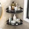 Duschablage Eckregal 2er Set selbstklebend schwarz Bad Produktbild-Vorschau 2