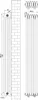 Radiador tubular de 4 columnas – 1800 mm x 290 mm – Gris Vista previa de la imagen del producto 5