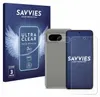 A product shot showing packaging and a screen protector on a phone. Produktbild-Vorschau