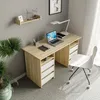 KOMTO Schreibtisch mit Schubladen - Oslo 140 x 60 x 74 cm Produktbild-Vorschau 2