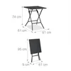 Ensemble de mobilier de balcon Relaxdays, 3 pièces, 1 table Voir les images du produit 4