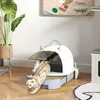 PawHut Kočičí záchod s víkem, kočičí toaleta s lopatkou a Náhled obrázku produktu 2