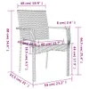 vidaXL Gartenstühle mit Kissen 4 Stk. Poly Rattan Schwarz - Produktbild-Vorschau 10