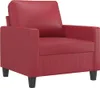 vidaXL Fotel czerwone wino 60 cm imitacja skóry Podgląd zdjęcia produktu 1