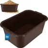 KOTARBAU® Mörtelkübel eckig 45 L Braun Kunststoff Produktbild-Vorschau 1
