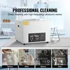 Collage showcasing an ultrasonic cleaner with before and after images of items cleaned. Anteprima dell’immagine prodotto