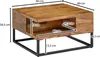 WOHNLING Couchtisch 60x60x34,5 cm Sheesham Massivholz / Produktbild-Vorschau 7