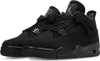 A pair of black Nike Air Jordan 4 Retro "Black Cat" sneakers. Náhľad obrázku produktu