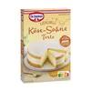 A product shot of a Dr. Oetker Käse Sahne Torte baking mix box, with a picture of the finished cake on the front. Produktbild-Vorschau