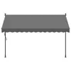 vidaXL Markise Einziehbar Anthrazit 300x150 cm Stoff und Produktbild-Vorschau 3