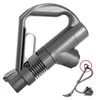 A close-up of a gray vacuum cleaner handle attachment, with a smaller inset image showing the attachment connected to a vacuum cleaner. Produktbild-Vorschau