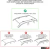 Diagrams showing different types of car roof rails and their compatibility with a roof rack system. Anteprima dell’immagine prodotto