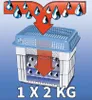 An illustration showing how a dehumidifier works, with water droplets falling into a container. Anteprima dell’immagine prodotto