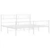 Bettgestell mit Kopf- und Fußteil Metall Weiß 183x213 cm Produktbild-Vorschau 5
