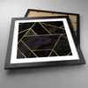Gerahmtes Poster - Schwarzer Rahmen - Abstraktion Gold Produktbild-Vorschau 3