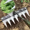 set di 2 rastrelli per erbacce a 5 denti, zappa da giardino Anteprima dell’immagine prodotto 6