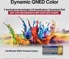 Marketing image for LG QNED Color technology, featuring colorful paint splashes and certification badges. Produktbild-Vorschau