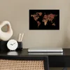 MuchoWow® Poster Weltkarte - Rot - Gold 30x20 cm - Plakate Produktbild-Vorschau 3