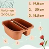 Blumenkasten Balkon Beidseitiger Balkonkasten mit Halterung Produktbild-Vorschau 2