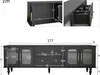Stojak pod telewizor retro, 177 cm, złote uchwyty, 2 Podgląd zdjęcia produktu 4