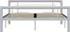 vidaXL Bettgestell Grau und Weiß Metall 120x200 cm Produktbild-Vorschau 2