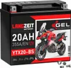 LANGZEIT YTX20-BS GEL Motorradbatterie 12V 20Ah 355AEN GEL Produktbild-Vorschau 1