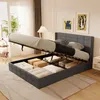 Čalouněná postel BEALIFE 160x200 cm s roštem a hydraulickým Náhled obrázku produktu 1