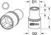 KS TOOLS 917.3813-E 3/8" Sechskant-Stecknuss, 13mm, auf Produktbild-Vorschau 2