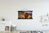 MuchoWow® Textilposter Schottische Hochlandrind - Gras - Produktbild-Vorschau 2