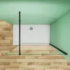 A top-down view of a shower enclosure with a white shower tray and glass panels. Produktbild-Vorschau