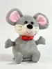 A plush toy mouse sitting against a white background. Produktbild-Vorschau