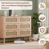 INONEFT Rattan-Sideboard, Kommode mit 6 Schubladen, Produktbild-Vorschau 4