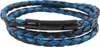 Lederkette Lederband Herren Halskette Schwarz Blau 17-100 Produktbild-Vorschau 1
