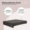 Bankauflage Klemmkissen 1 Leiste, Cordstoff extra Produktbild-Vorschau 3