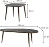 Zestaw stolików kawowych Vicco Manitoba Czarny 105 x 64.5 Podgląd zdjęcia produktu 3