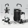 Einkaufstrolley mit Sitz, 3-Rad Treppensteiger, Produktbild-Vorschau 5