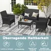 UISEBRT Polyratanový zahradní nábytek pro 4 osoby - 2místná Náhled obrázku produktu 6