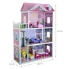 4iQ Große Holzpuppenhaus JULIA 84x34x124 cm mit Zubehör und Produktbild-Vorschau 2