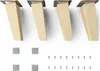 4x sossai Holzfüße eckig - schräge Ausführung 15cm Buche Produktbild-Vorschau 1