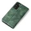 A green flip case for a smartphone is shown against a white background. Produktbild-Vorschau